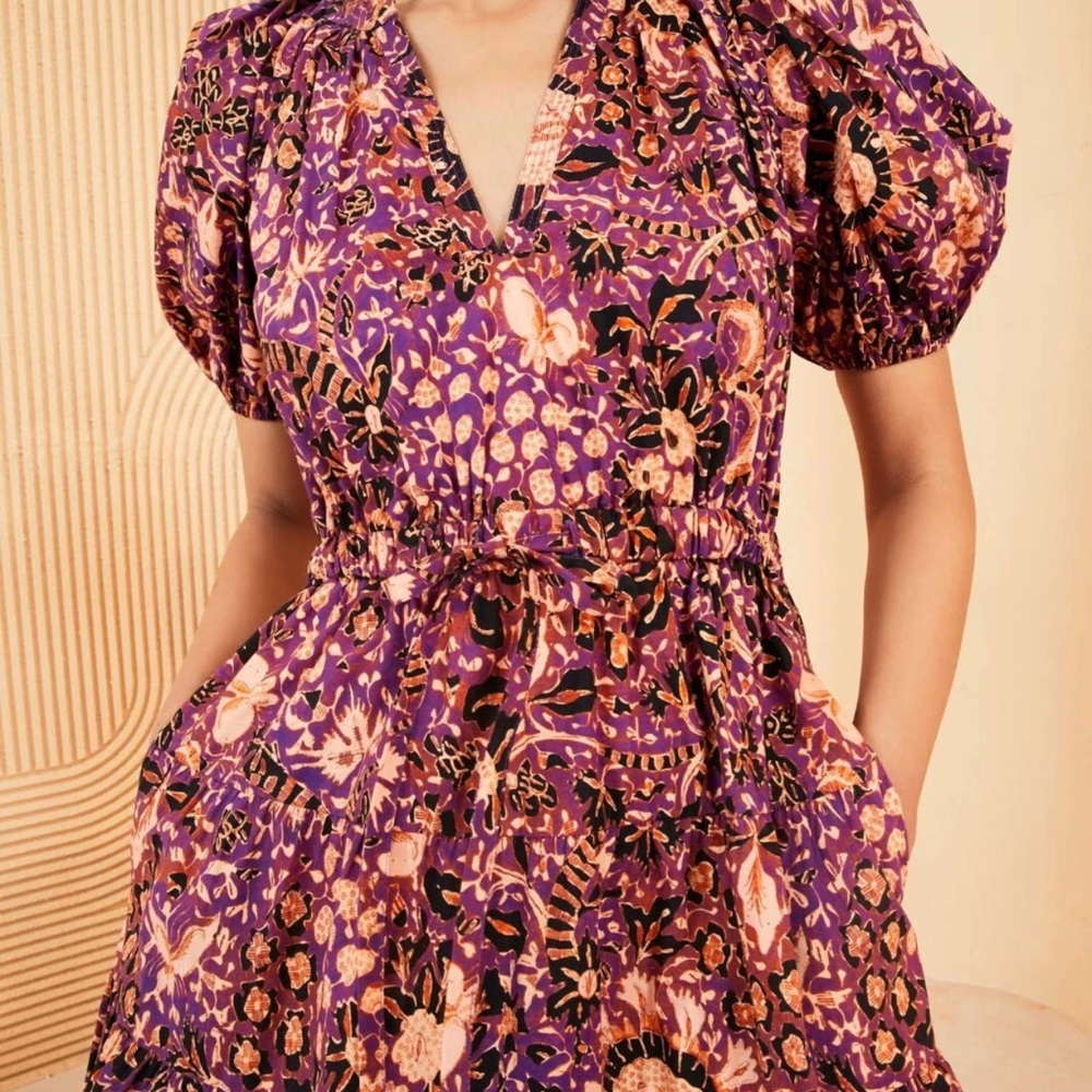 Ulla Johnson Olina Midi Dress - Purple And Orange… - image 7